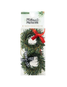 Coronas Navideñas Mittens and Mistletoe, Create Paper