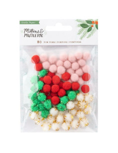 Pompones Mittens and Mistletoe, Crate Paper
