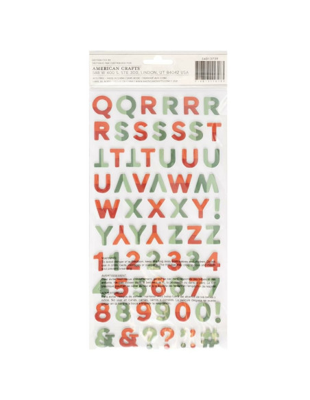 Thickers abecedario Mittens and Mistletoe, Crate Paper Thickers abecedario Mittens and Mistletoe, Crate Paper