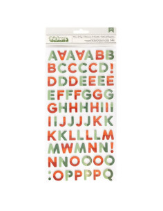 Thickers abecedario Mittens and Mistletoe, Crate Paper
