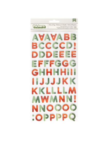 Thickers abecedario Mittens and Mistletoe, Crate Paper Thickers abecedario Mittens and Mistletoe, Crate Paper