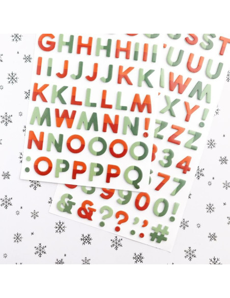 Thickers abecedario Mittens and Mistletoe, Crate Paper Thickers abecedario Mittens and Mistletoe, Crate Paper
