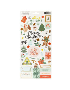 Pegatinas Mittens and Mistletoe, Crate Paper 2