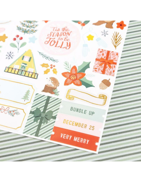 Pegatinas Mittens and Mistletoe, Crate Paper