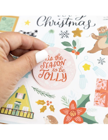 Pegatinas Mittens and Mistletoe, Crate Paper