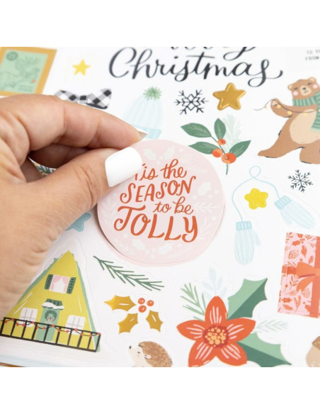 Pegatinas Mittens and Mistletoe, Crate Paper