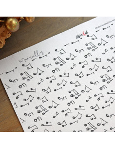 Tela encuadernar Notas de Música, Maravillas Navidad Alua Cid