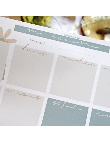 Planificador semanal Pe de Pepa