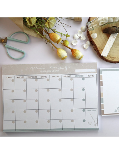 Planificador mensual Pe de Pepa