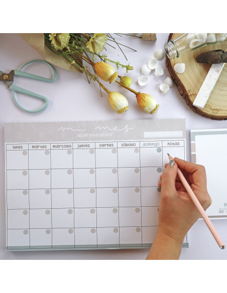 Planificador mensual Pe de Pepa