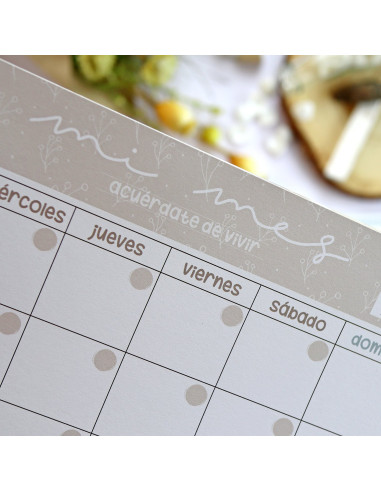 Planificador mensual Pe de Pepa