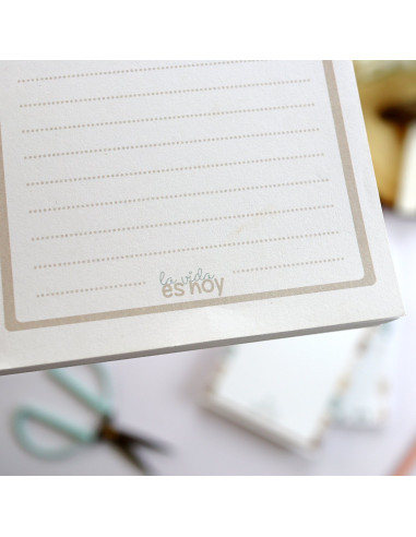 Bloc de notas XL La vida es hoy. Diseño Pe de Pepa