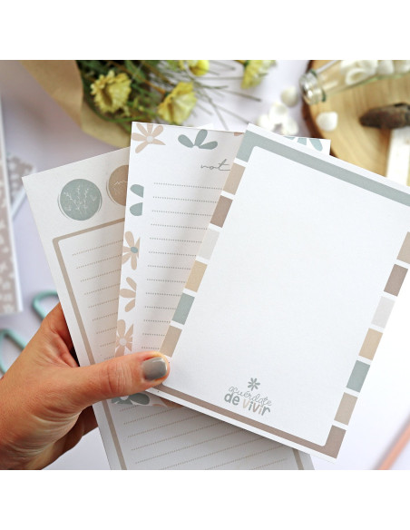 Bloc de notas XL La vida es hoy. Diseño Pe de Pepa