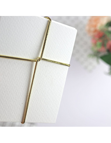 1 metro cordón elástico dorado