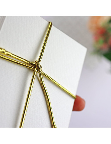 1 metro cordón elástico dorado