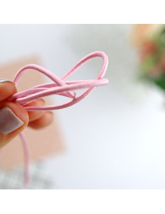 1m cordón elástico rosa bebe 2