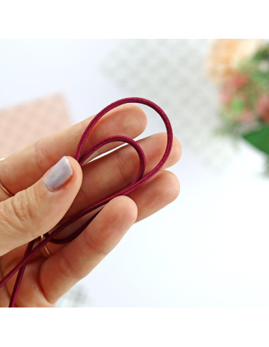 1m cordón elástico burdeos