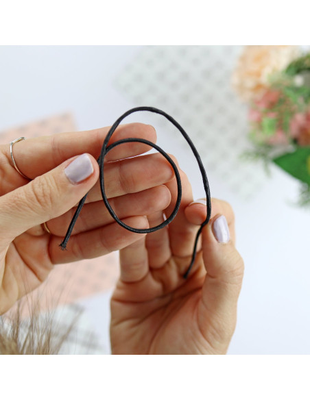 1m cordón elástico negro