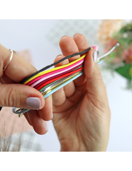 1m cordón elástico negro