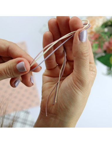 1m cordón elástico fino violeta