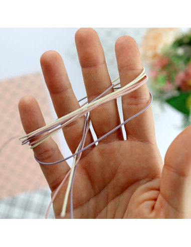 1m cordón elástico fino violeta