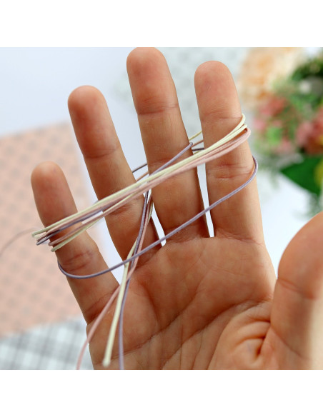 1m cordón elástico fino violeta