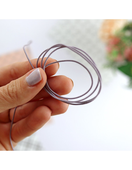 1m cordón elástico fino violeta