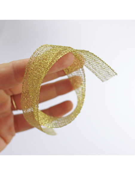 1m Lazo navidad dorado