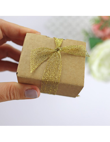 1m Lazo navidad dorado