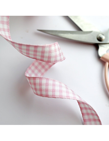 1m lazo Vichy Rosa bebe 15mm