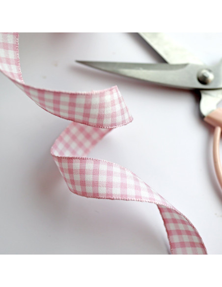 1m lazo Vichy Rosa bebe 15mm