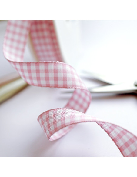1m lazo Vichy Rosa bebe 15mm