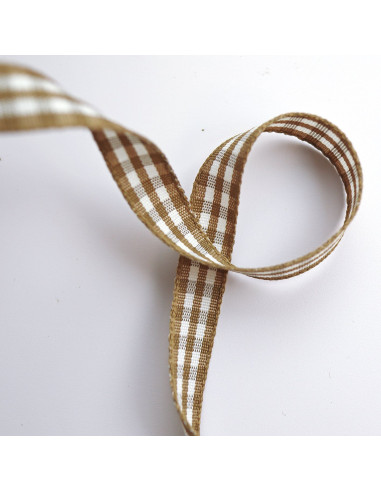 1 metro de lazo cuadro Vichy cereza