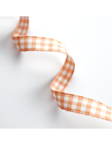 Lazo cuadro Vichy coral