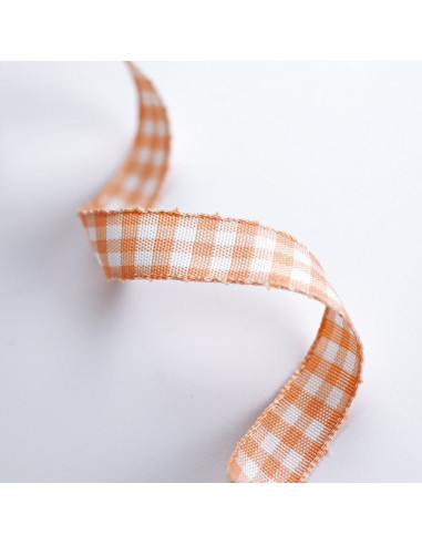 Lazo cuadro Vichy coral