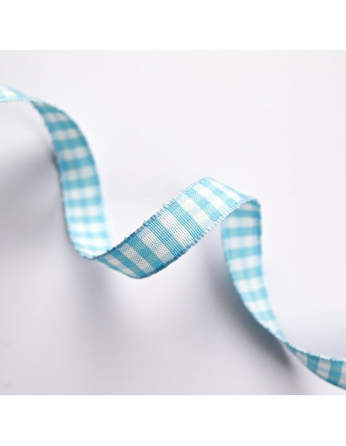 Lazo cuadro Vichy azul bebe