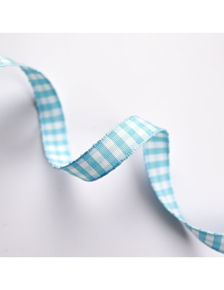 Lazo cuadro Vichy azul bebe