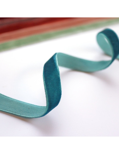 1m lazo terciopelo azul pavo real