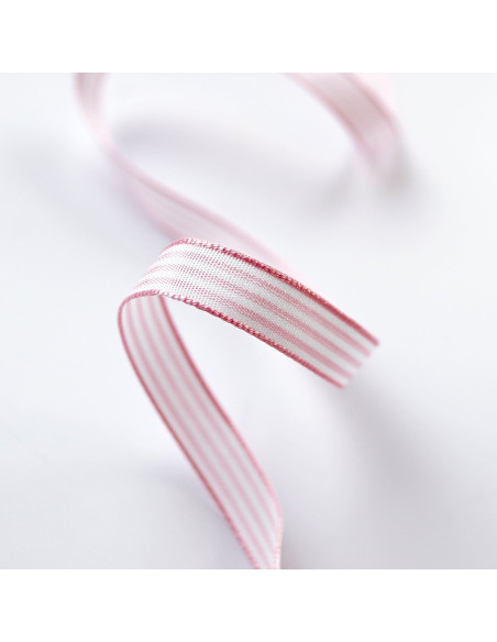 1 metro Lazo lista rosa bebe