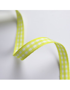 1m lazo cuadro Vichy amarillo limón