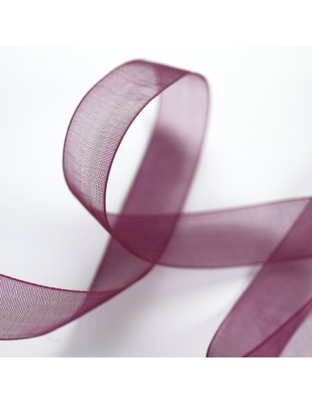 1m lazo organza burdeos