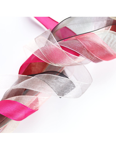 1m lazo organza Flamingo