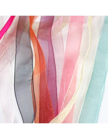 1m lazo organza Flamingo