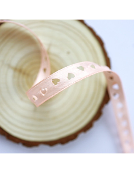 1m lazo corazones salmón