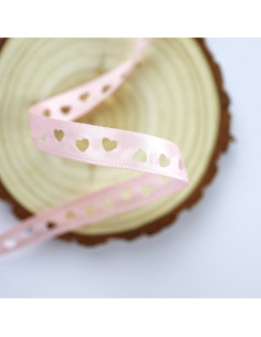 1m lazo corazones rosa bebé
