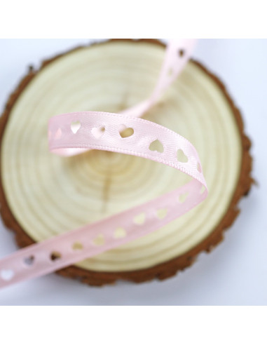 1m lazo corazones rosa bebé