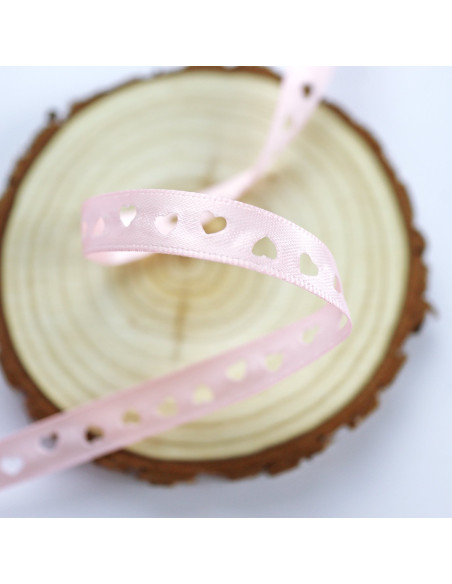 1m lazo corazones rosa bebé