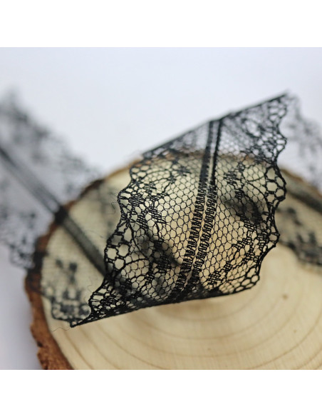 Lazo doble puntilla negro