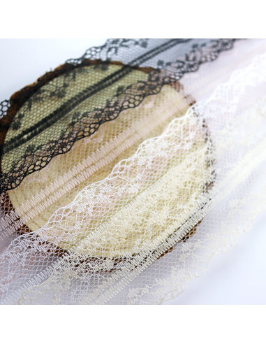 1m puntilla doble rosa bailarina