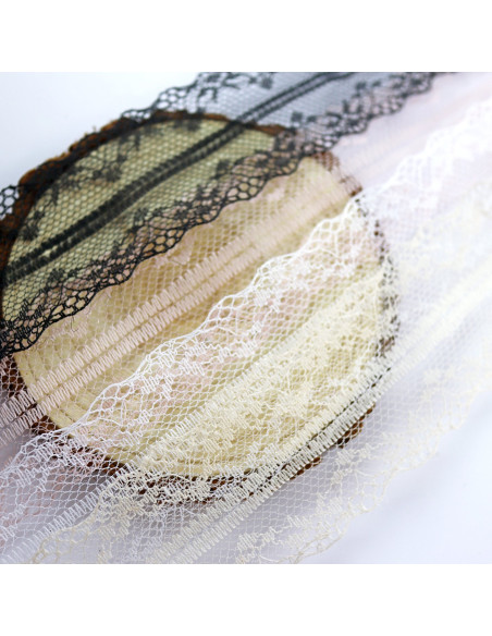 1m puntilla doble rosa bailarina